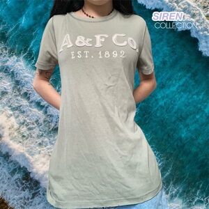 Vintage Y2k Abercrombie & Fitch Olive Green Embroidered Top